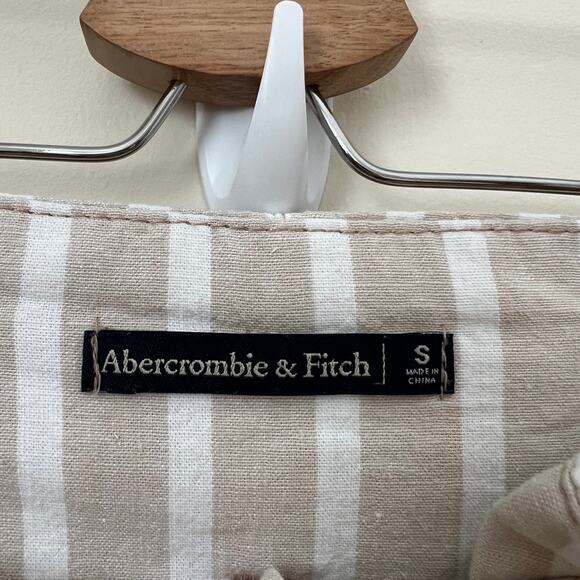 Abercrombie & Fitch Linen Blend High Waist Paper Bag Pants Women's Size Small - Picture 4 of 10